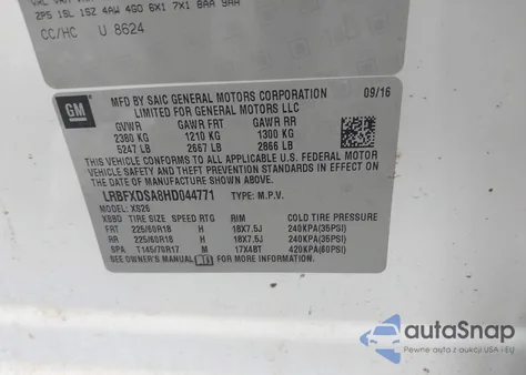 2017 Buick Envision Essence from USA, damaged, VIN LRBFXDSA8HD044771